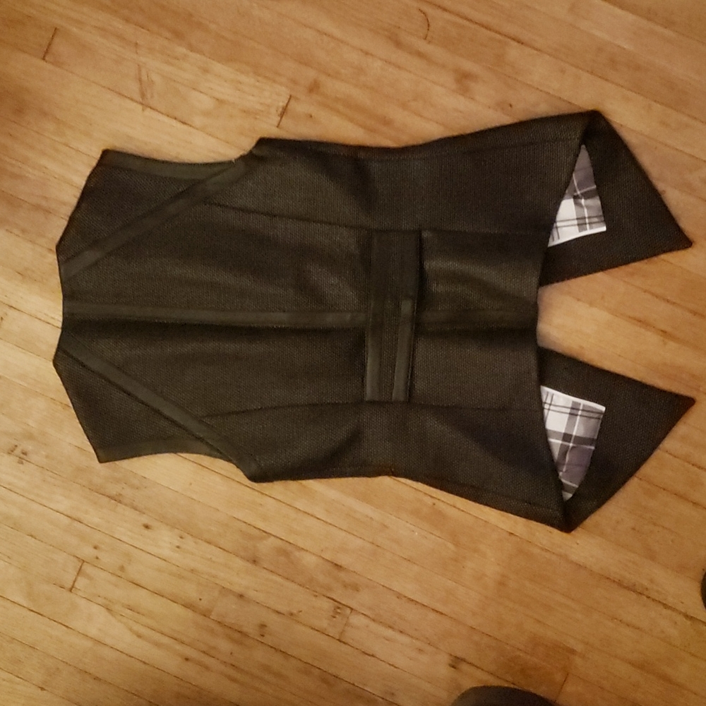 BARBOUR International Black Woven Vest (Sz 4) NEW - Picture 2 of 5
